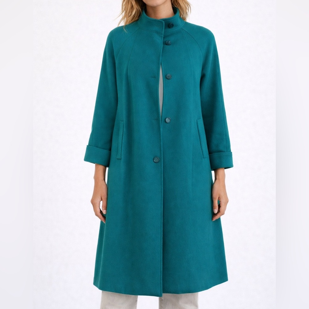 Classic Turquoise Trench Coat for Women